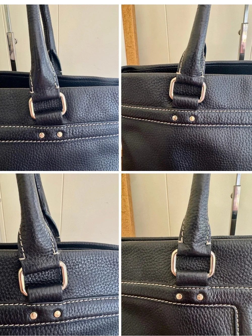 Kate Spade Vintage Blakely Andover Black Leather Tote Bag
